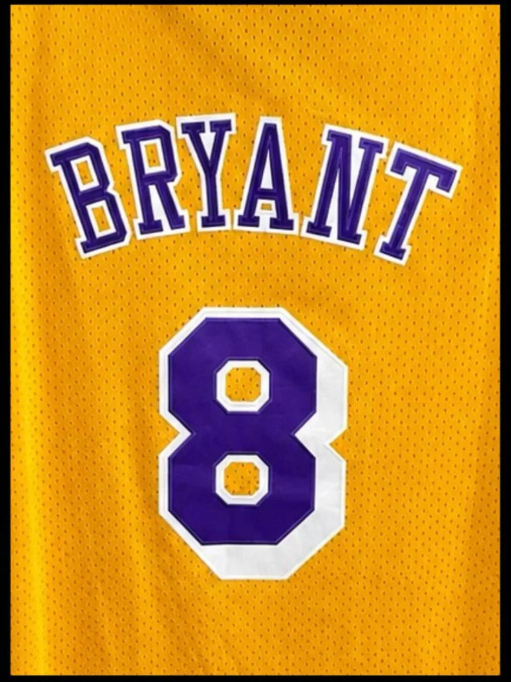 Adidas Kobe Bryant #8 Lakers Jersey Gold Purple Hardwood Classics Swingman L